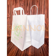 Kraft bags with flat handle